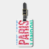 Typografie Hauptstadts-New York Paris London, T - Gepäckanhänger (Vorderseite vertikal)