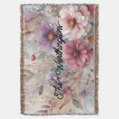 Typografie Herbstlaube und Blume Aquarell Decke (Vorderseite Vertikal)