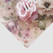 Typografie Herbstlaube und Blume Aquarell Seidenpapier (Ausschnitt)