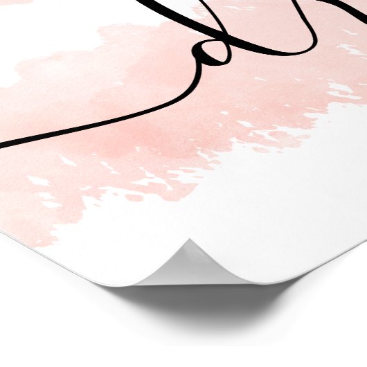 Typografie "Here's Fools Who Dream", Aquarell Poster (Ecke)