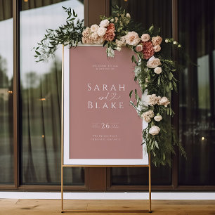 Typografie Herz Dusty Rose Hochzeitssymbol Poster