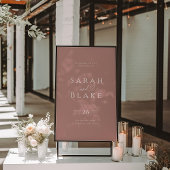 Typografie Herz Dusty Rose Hochzeitssymbol Poster