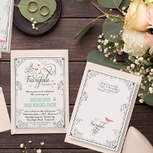 Typografie Herzminze und Korallenmärsche Hochzeit