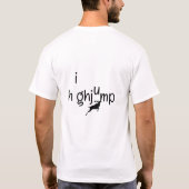 Typografie High Jump Word Art Design T-Shirt (Rückseite)