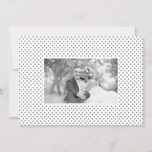 Typografie Hochzeit Danke, 8 Foto Collage Dankeskarte (Rückseite)