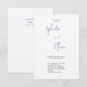 Typografie Hochzeit Einladung (Vorne/Hinten)