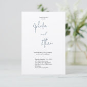Typografie Hochzeit Einladung (Stehend Vorderseite)