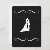 Typografie Hochzeit Paar Schwarz & Weiß Einladung (Rückseite)