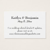 Typografie Hochzeiträume Beilagen Karten (Rückseite)