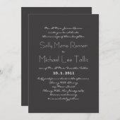 Typografie-Hochzeits-Einladung Einladung (Vorne/Hinten)