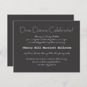 Typografie Hochzeitseinladung Empfang Card Einladung (Vorne/Hinten)