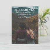 Typografie Hochzeitspause Save the Date (Stehend Vorderseite)