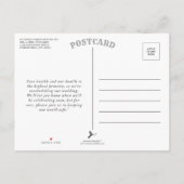 Typografie Hochzeitspause Save the Date Ankündigungspostkarte (Rückseite)