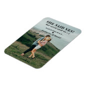 Typografie Hochzeitspause Save the Date Magnet (Linke Seite)