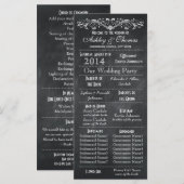 Typografie-Hochzeitsprogramme 2 Maid Hon Programm (Vorne/Hinten)