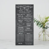 Typografie-Hochzeitsprogramme 2 Maid Hon Programm (Stehend Vorderseite)