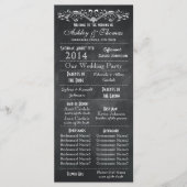 Typografie-Hochzeitsprogramme 2 Maid Hon Programm (Vorderseite)