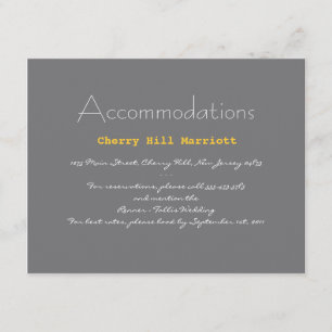 Typografie-Hochzeitstiefel in Grau und Gelb Begleitkarte