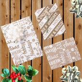 Typografie Holiday Sortiment Neutral Moderne Geschenkpapier Set