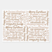 Typografie Holiday Sortiment Neutral Moderne Geschenkpapier Set (Vorderseite)