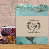 Typografie Homemade Linked Hearts Kränze Custom Gummistempel