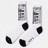Typografie - Ihr Name oder Ihr Zitat - Alphabet Socken (Linkes Detail)