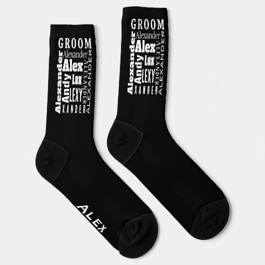 Typografie - Ihr Name oder Ihre Kostprobe Socken (Rechts)