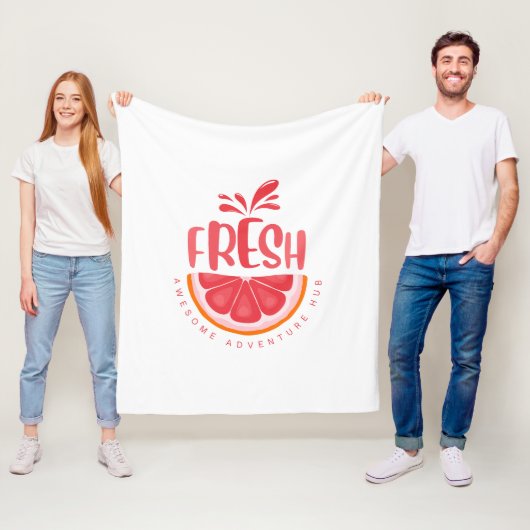 Typografie Illustration Logo Kunstwerk Fleecedecke (Beispiel)