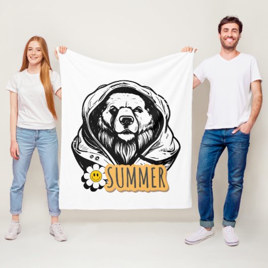 Typografie Illustration Logo Kunstwerk Fleecedecke (Beispiel)