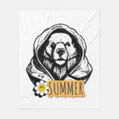 Typografie Illustration Logo Kunstwerk Fleecedecke (Vorderseite)
