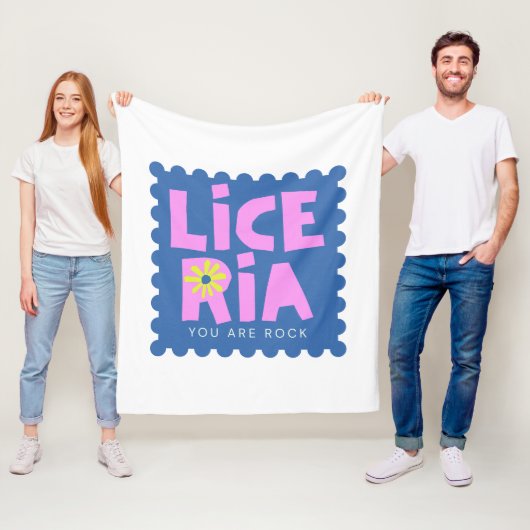 Typografie-Illustration-Logo-Kunstwerk Fleecedecke (Beispiel)