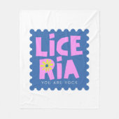 Typografie-Illustration-Logo-Kunstwerk Fleecedecke (Vorderseite)