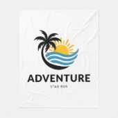 Typografie Illustration Logo Kunstwerk Fleecedecke (Vorderseite)