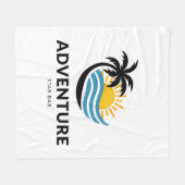 Typografie Illustration Logo Kunstwerk Fleecedecke (Vorderseite (Horizontal))