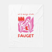 Typografie Illustration Logo Kunstwerk Fleecedecke (Vorderseite)