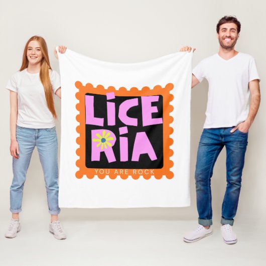 Typografie Illustration Logo Kunstwerk Fleecedecke (Beispiel)