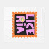 Typografie Illustration Logo Kunstwerk Fleecedecke (Vorderseite (Horizontal))