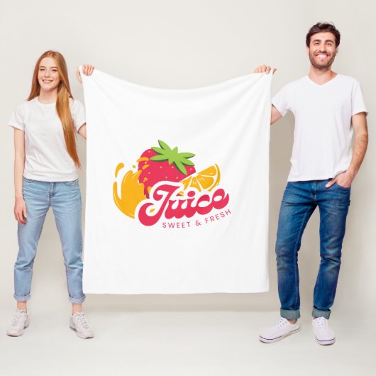 Typografie-Illustrations-Logo-Kunstwerk Fleecedecke (Beispiel)