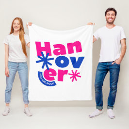 Typografie-Illustrations-Logo-Kunstwerk Fleecedecke