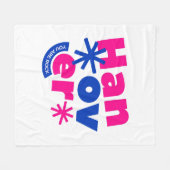 Typografie-Illustrations-Logo-Kunstwerk Fleecedecke (Vorderseite (Horizontal))