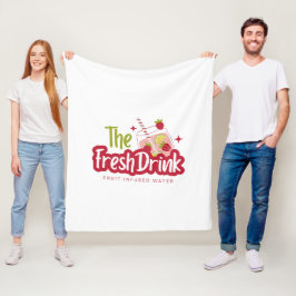 Typografie-Illustrations-Logo-Kunstwerk Fleecedecke
