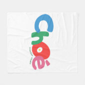 Typografie-Illustrations-Logo-Kunstwerk Fleecedecke (Vorderseite (Horizontal))