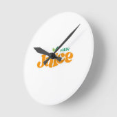 Typografie Illustrationskunstwerk Runde Wanduhr (Winkel)