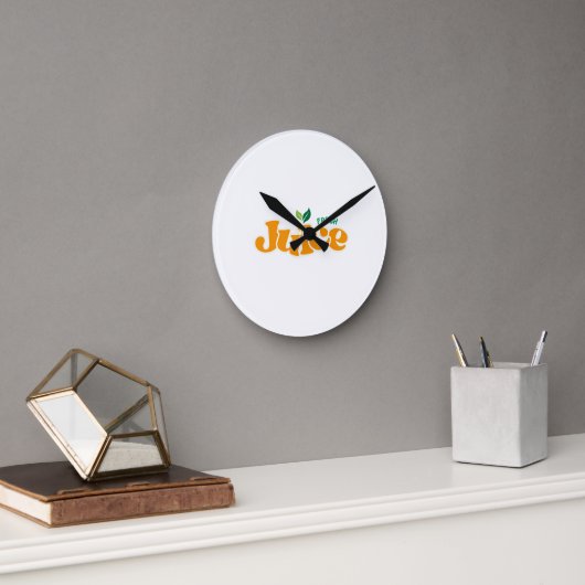 Typografie Illustrationskunstwerk Runde Wanduhr (Büro)