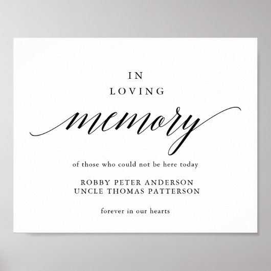 Typografie im Gedächtnisdenkmal Poster (Vorne)