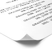 Typografie im Gedächtnisdenkmal Poster (Ecke)