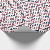 Typografie in amerikanischen Opa-US Flagge Geschenkpapier (Ecke)