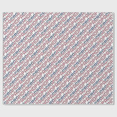 Typografie in amerikanischen Opa-US Flagge Geschenkpapier (Flach)