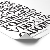 Typografie in gotischen Buchstaben drucken Poster (Ecke)