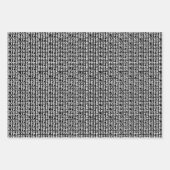 Typografie in Schwarz und Weiß Geschenkpapier Set (Vorderseite 3)